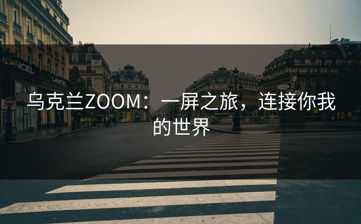 乌克兰ZOOM:一屏之旅,连接你我的世界 乌克兰ZOOM:一屏之旅,连接你我的世界